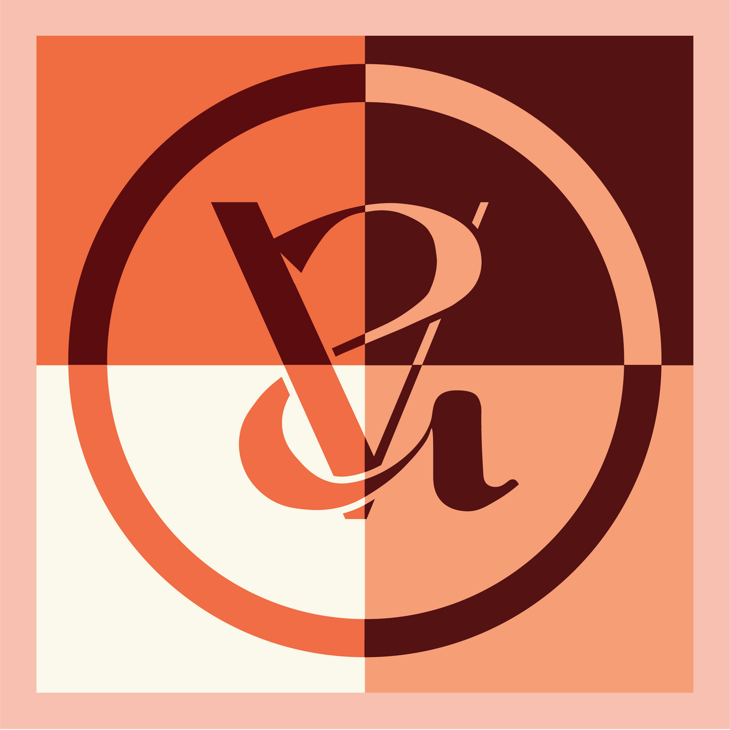 COLOUR BLOCK - CHERRY & LIGHT SALMON