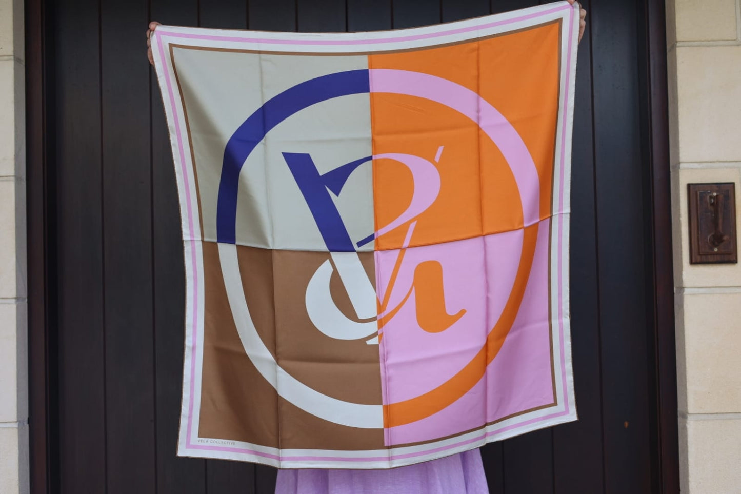 COLOUR BLOCK - LILAC & TAN