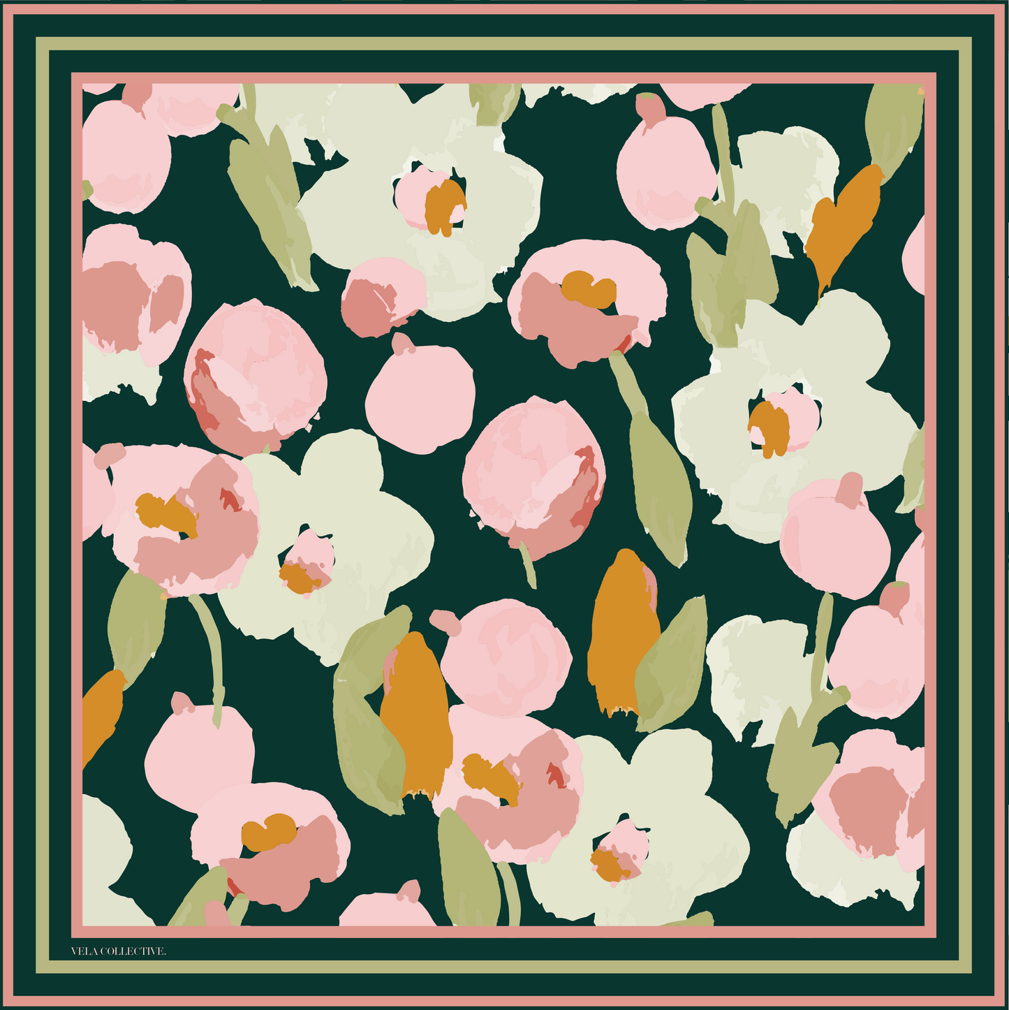 Sage & Pink Flowers